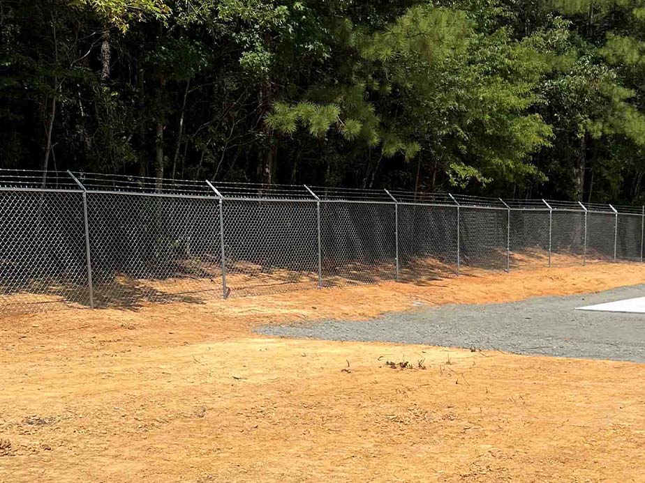 Commercial Chain Link boundary fencing in Youngsville North Carolina