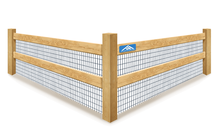 Wire Mesh 2 Rail Farm Fence - Youngsville North Carolina