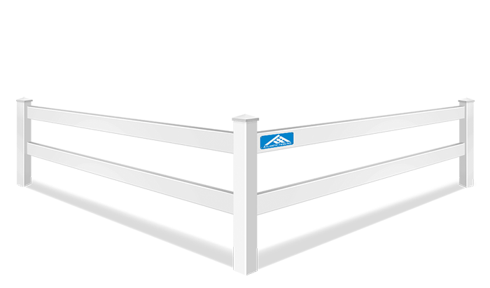 Vinyl 2 Rail Farm Fence - Youngsville North Carolina