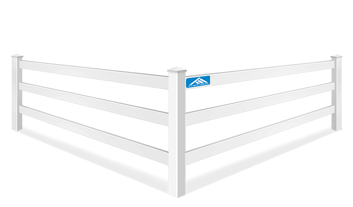 Vinyl 3 Rail Farm Fence - Youngsville North Carolina