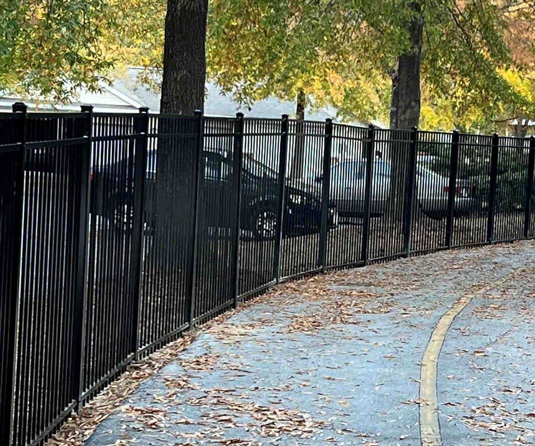 Wrought Iron fence installation for the Raleigh, NC area.