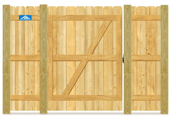 Wood Fencing Standard Gate Frame in Youngsville North Carolina metal gate frame