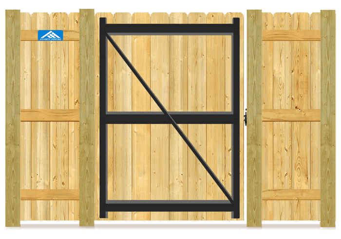 Wood Fencing Ultra Gate Frame in Youngsville North Carolina metal gate frame